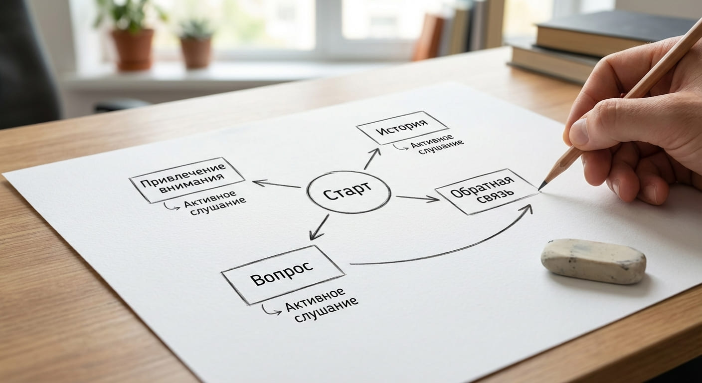Графическая схема построения диалога с аудиторией