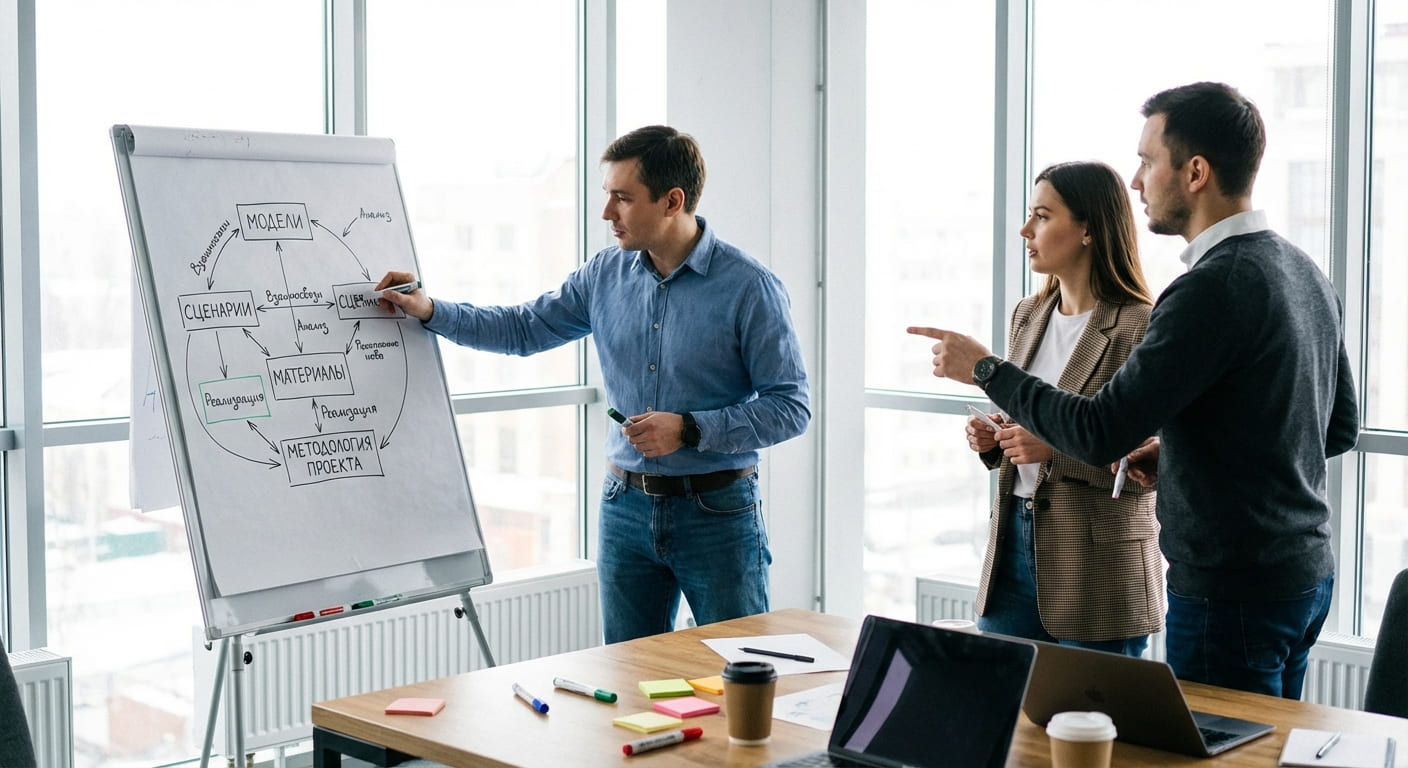 Диаграмма структуры методологии проекта и взаимосвязи элементов