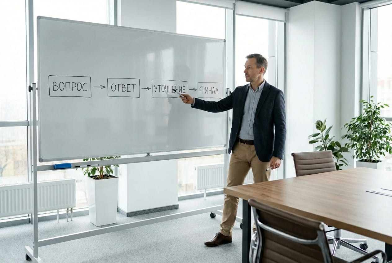 Схема логики построения диалогов с аудиторией